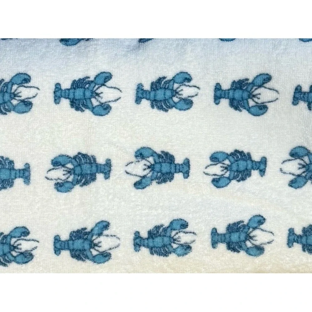 NWT  6PC TOWEL SET Deborah Connolly 2 Bath 2 Hand 2 Fingertip LOBSTER‎ COASTAL